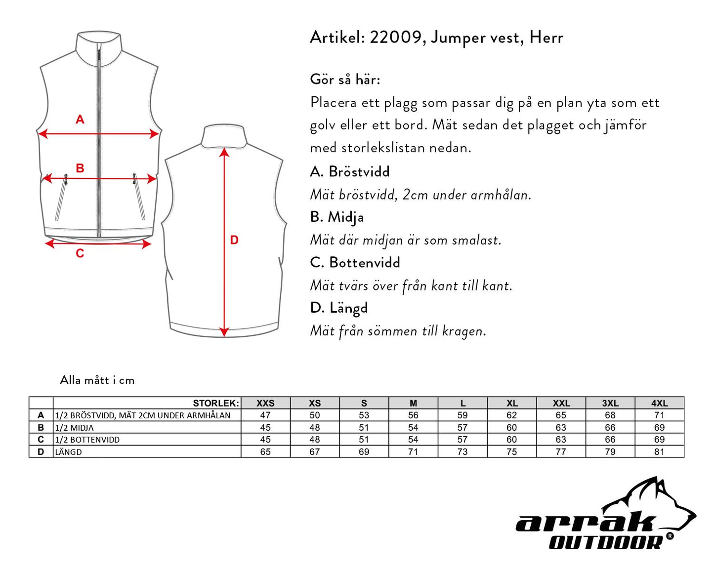 Arrak Outdoor Jumper väst Herr oliv