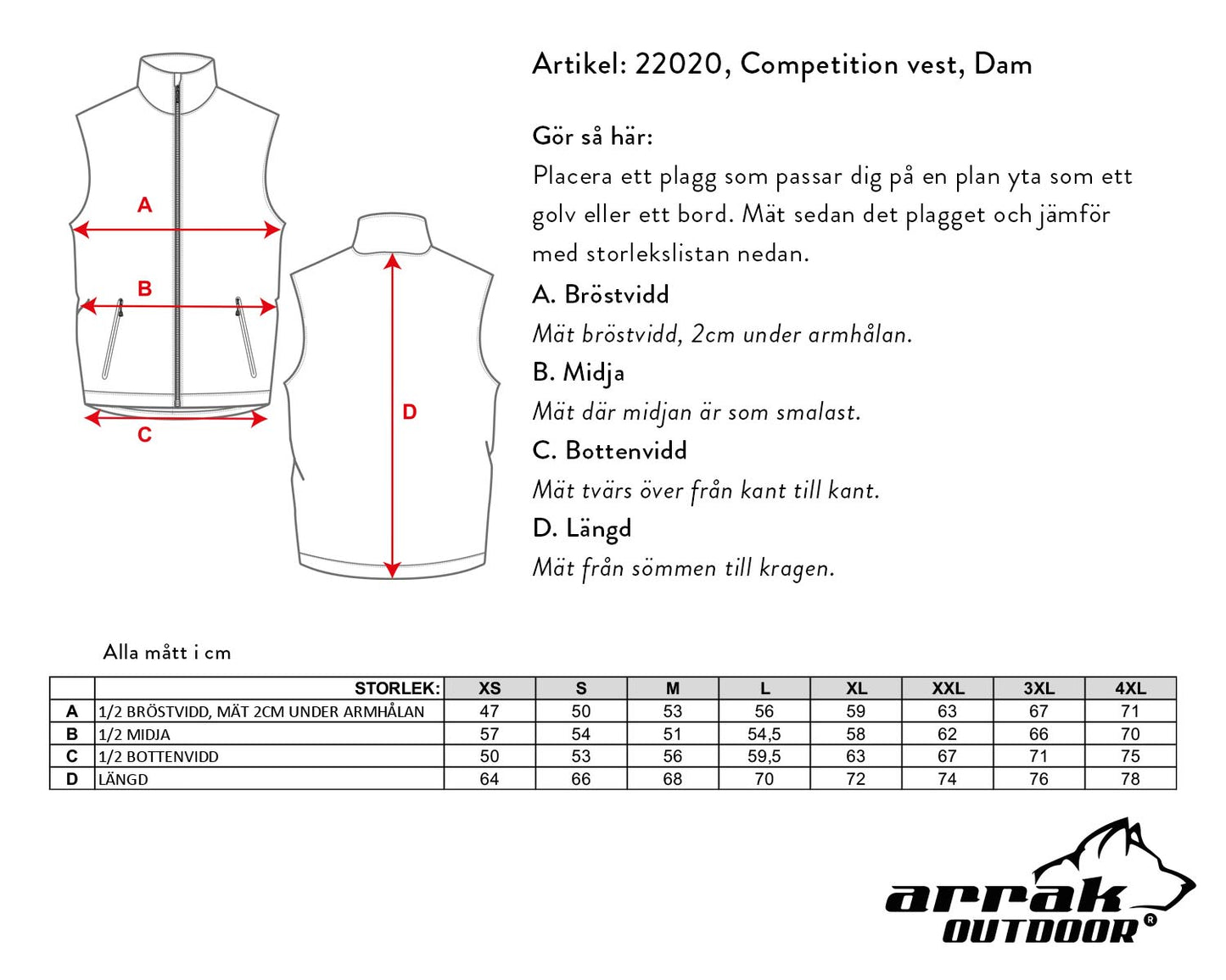 Competition väst dam mörkröd