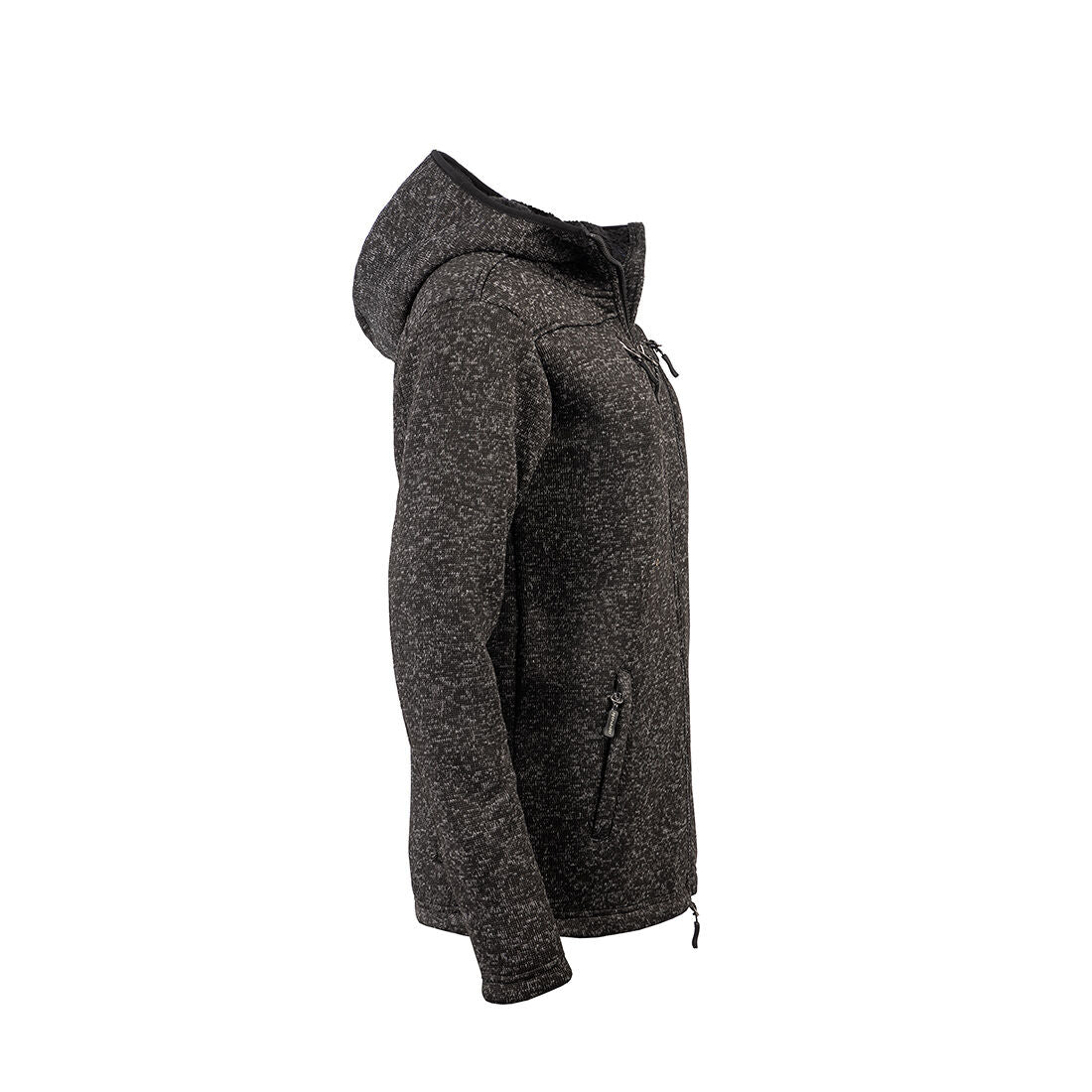 Pilefleece Hood Svart Dam