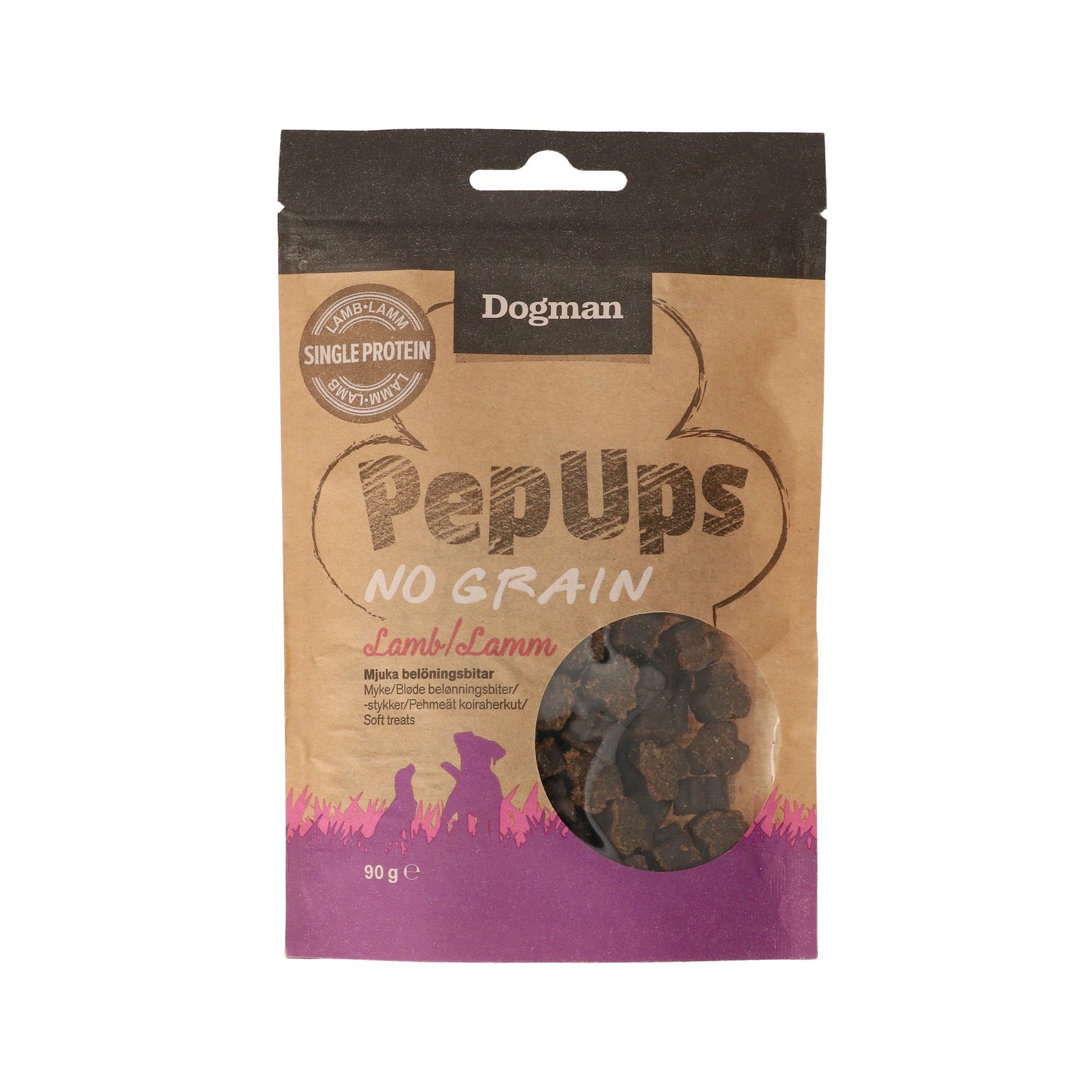 Dogman Hundgodis Pep Ups No Grain Lamm