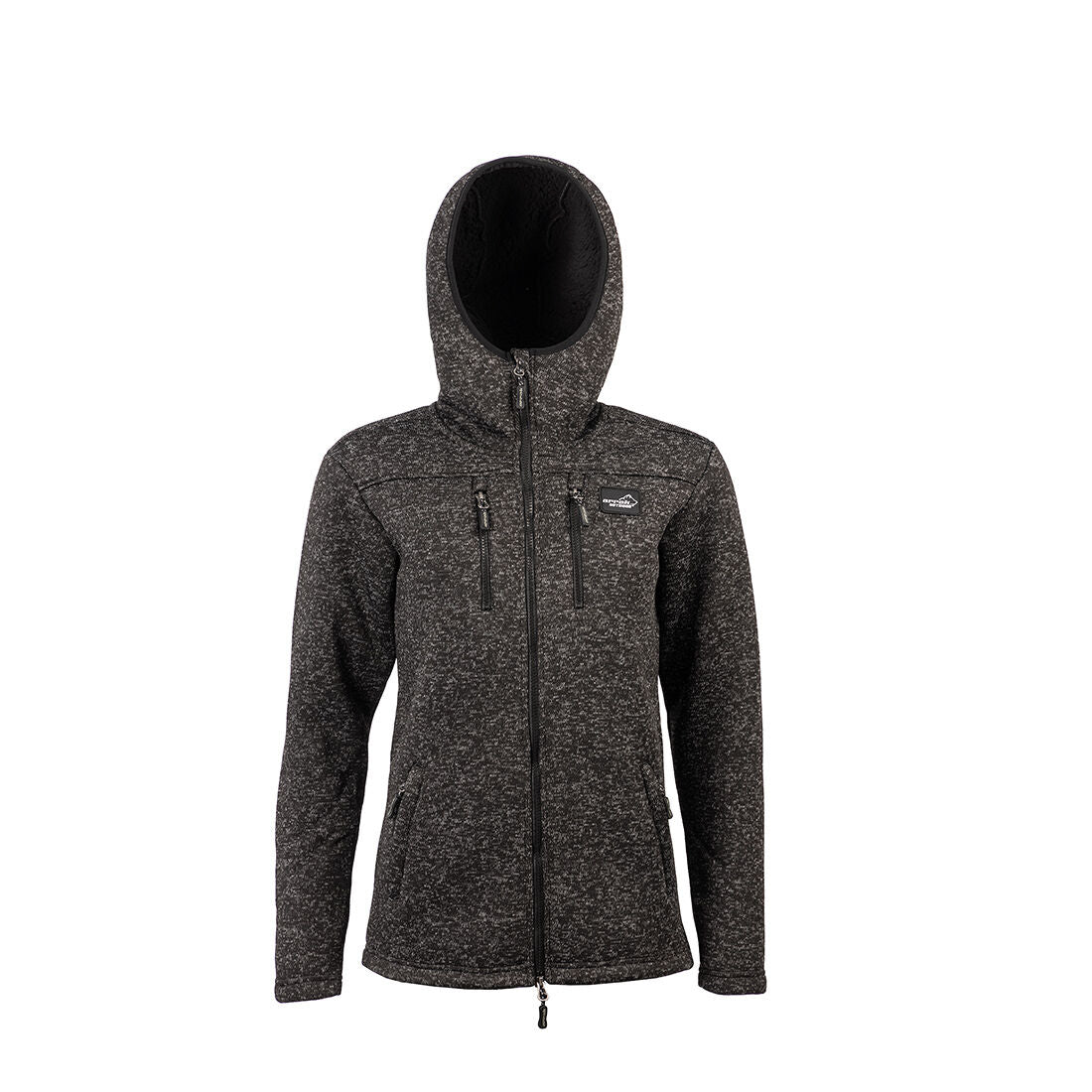Pilefleece Hood Svart Dam