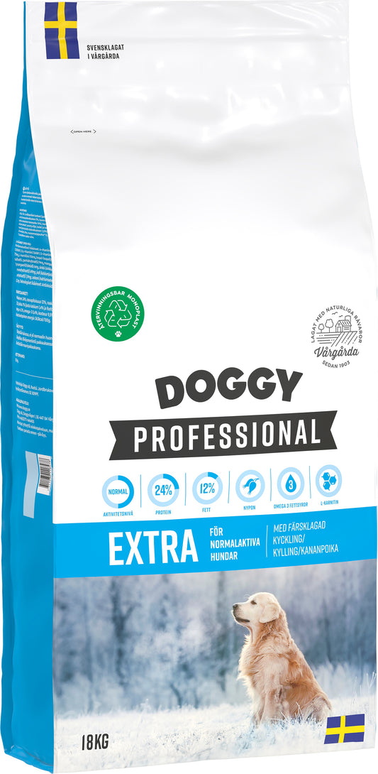 Doggy Professional Extra Hundfoder 18kg