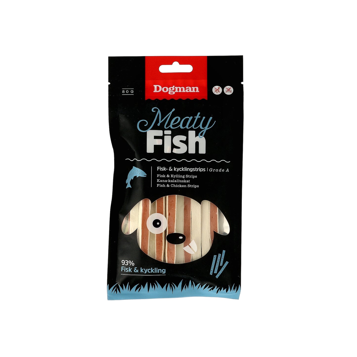 Dogman Hundgodis Meaty Fisk och Kycklingstrips